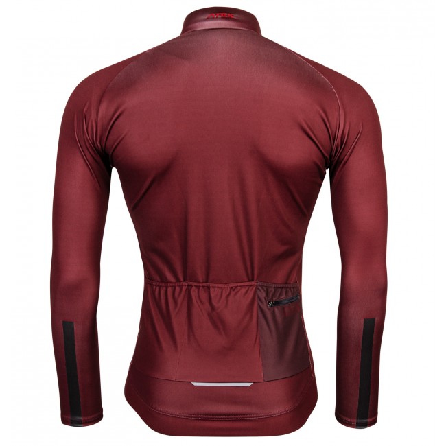 Cycling jersey GRVL, long sleeves, red